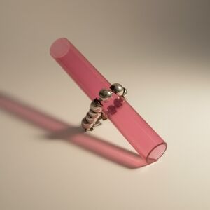 Hand Crafted Vintage Geometric Button Ball Bell Metal  7 Inch Bracelet Unique